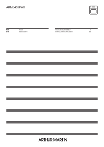 Mode d’emploi Arthur Martin AKM3402PAX Four