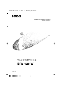 Manual Bendix BIW126W Washing Machine