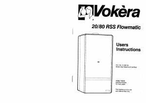 Handleiding Vokèra 20/80 RSS Flowmatic CV-ketel