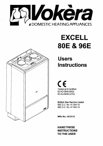Manual Vokèra Excell 80E Central Heating Boiler