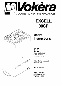 Manual Vokèra Excell 80SP Central Heating Boiler