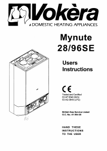 Manual Vokèra Mynute 28/96SE Central Heating Boiler