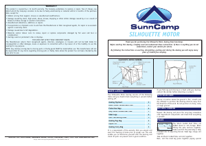 Handleiding SunnCamp Silhouette Motor Voortent
