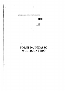 Manuale Rex FMU4N Forno