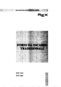 Manuale Rex FNT1NC Forno