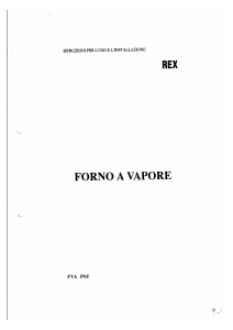 Manuale Rex FVA5NE Forno