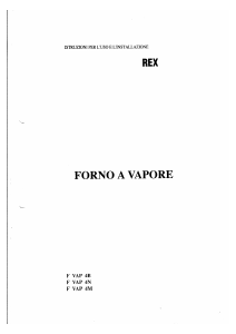 Manuale Rex FVAP4B Forno