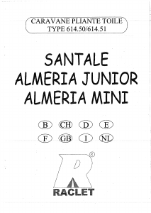 Manual de uso Raclet Almeria Junior Remolque tienda