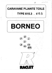 Manual de uso Raclet Borneo (615.3) Remolque tienda