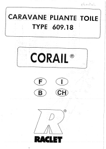 Manuale Raclet Corail (609.18) Carrello tenda