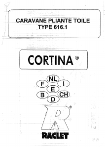 Manual de uso Raclet Cortina (616.1) Remolque tienda