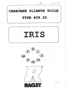 Handleiding Raclet Iris (609.30) Vouwwagen