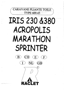 Manual de uso Raclet Iris 230 Remolque tienda