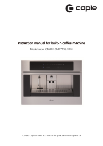 Manual Caple Sense CM461 Coffee Machine