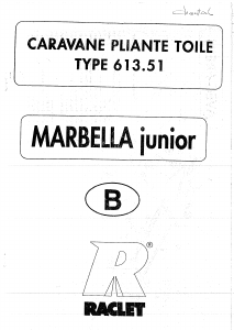 Handleiding Raclet Marbella Junior Vouwwagen