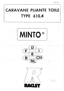 Manual de uso Raclet Minto (610.4) Remolque tienda
