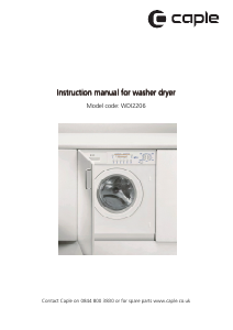 Manual Caple WDi2206 Washing Machine
