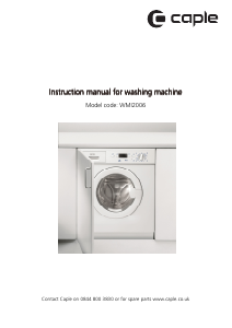 Manual Caple WMi2006 Washing Machine