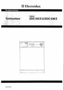 Bruksanvisning Electrolux EDC535E Torktumlare