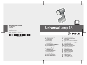 Instrukcja Bosch UniversalLamp 18 Latarka