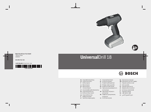 Manuale Bosch UniversalDrill 18 Trapano avvitatore