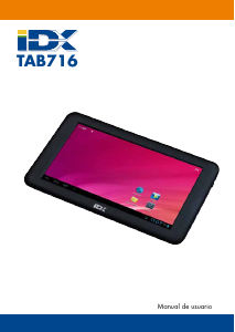 Manual de uso IDX TAB716 Tablet