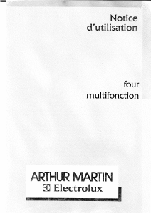 Mode d’emploi Arthur Martin-Electrolux FE 0204 B1 Four