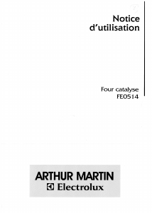 Mode d’emploi Arthur Martin-Electrolux FE 0514 N1 Four