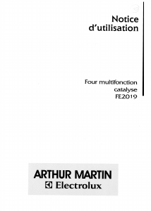 Mode d’emploi Arthur Martin-Electrolux FE 2019 N1 Four