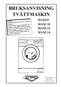 Bruksanvisning UPO Maxi 8 Tvättmaskin