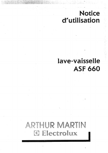 Mode d’emploi Arthur Martin-Electrolux ASF 660 B Lave-vaisselle