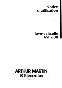 Mode d’emploi Arthur Martin-Electrolux ASF 688 Lave-vaisselle