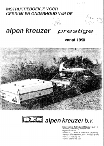Handleiding Alpenkreuzer Prestige (<1990) Vouwwagen