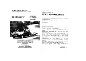 Handleiding Alpenkreuzer Super GT (1987>) Vouwwagen