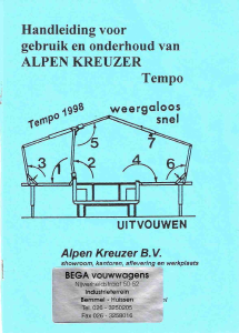 Handleiding Alpenkreuzer Tempo (1998) Vouwwagen