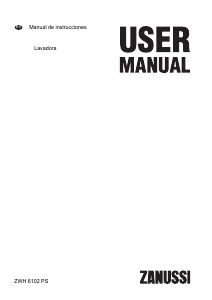 Manual de uso Zanussi ZWH6102PS Lavadora