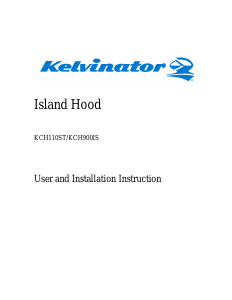 Manual Kelvinator KCH110ST Cooker Hood