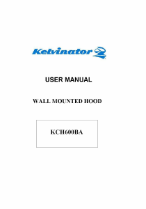 Manual Kelvinator KCH600BA Cooker Hood