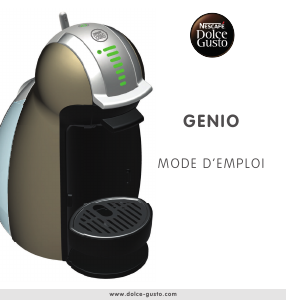 Mode d’emploi Krups YY2352FD Genio Cafetière