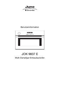 Bedienungsanleitung Juno-Electrolux JOK9837E Backofen