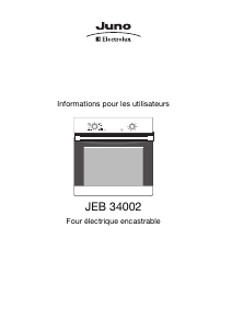 Mode d’emploi Juno-Electrolux JEB34002E Four