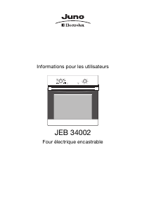 Mode d’emploi Juno-Electrolux JEB34002AF Four