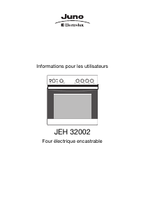 Mode d’emploi Juno-Electrolux JEH32002E Cuisinière