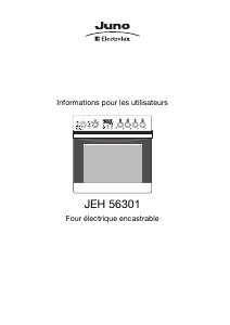 Mode d’emploi Juno-Electrolux JEH56301E Cuisinière