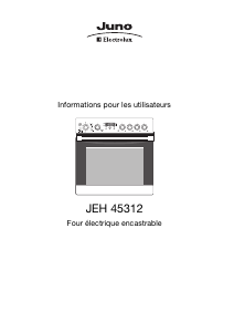 Mode d’emploi Juno-Electrolux JEH45312B Cuisinière