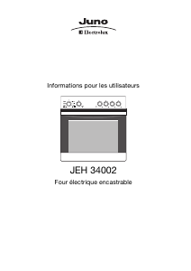 Mode d’emploi Juno-Electrolux JEH34002AF Cuisinière