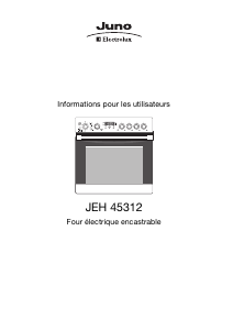 Mode d’emploi Juno-Electrolux JEH45312E Cuisinière