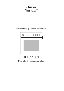 Mode d’emploi Juno-Electrolux JEH11001E Cuisinière