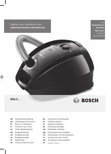 Manual de uso Bosch BGL3A310 Aspirador
