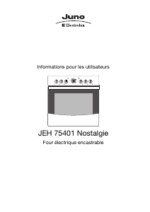 Mode d’emploi Juno-Electrolux JEH75401G Cuisinière